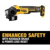 DEWALT 20V MAX* XR Angle Grinder with Kickback Brake, Slide Switch, 4-1/2-Inch, Tool Only (DCG405B)