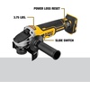 DEWALT 20V MAX* XR Angle Grinder with Kickback Brake, Slide Switch, 4-1/2-Inch, Tool Only (DCG405B)