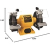 DEWALT 6 Inch Bench Grinder, 3,450 RPM (DW756)