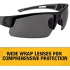 DEWALT DPG100-2D Crosscut® Safety Glasses – Black Half Frame – Smoke Lens – ANSI Z87.1+ – 1 Pair(Black / Smoke)