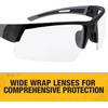 DEWALT DPG100-2D Crosscut® Safety Glasses – Black Half Frame – Smoke Lens – ANSI Z87.1+ – 1 Pair(Black Frame / Clear Lens)
