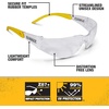 DEWALT DPG54-1C Protector™ Protective Eyewear – ANSI Z87.1+ Impact Rated – Lightweight Universal-Fit Frame – Flexible Rubber Temples – Clear Lens – 1 Pair(One Size (Pack of 2))