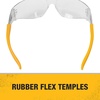 DEWALT DPG54-1C Protector™ Protective Eyewear – ANSI Z87.1+ Impact Rated – Lightweight Universal-Fit Frame – Flexible Rubber Temples – Clear Lens – 1 Pair(One Size (Pack of 2))