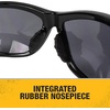 DEWALT DPG94-2C Dominator Z87+ Safety Glasses – Black Full Frame & Smoke Lens – Rubber Temples & Nosepiece – 1 Pair