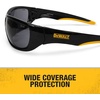 DEWALT DPG94-2C Dominator Z87+ Safety Glasses – Black Full Frame & Smoke Lens – Rubber Temples & Nosepiece – 1 Pair