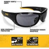DEWALT DPG94-2C Dominator Z87+ Safety Glasses – Black Full Frame & Smoke Lens – Rubber Temples & Nosepiece – 1 Pair