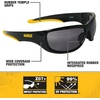 DEWALT DPG94-6C Dominator™ Z87+ Safety Glasses – Black Full Frame & Silver Mirror Lens – Rubber Temples & Nosepiece – 1 Pair