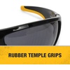 DEWALT DPG94-6C Dominator™ Z87+ Safety Glasses – Black Full Frame & Silver Mirror Lens – Rubber Temples & Nosepiece – 1 Pair