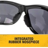 DEWALT DPG94-6C Dominator™ Z87+ Safety Glasses – Black Full Frame & Silver Mirror Lens – Rubber Temples & Nosepiece – 1 Pair