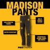 DEWALT Madison Men’s, Pro-Stretch, Water Resistant Work Pants(Bark)