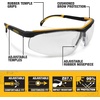 Dewalt Dual Comfort Silver Mirror High Performance Protective Safety Glasses Dpg55 Unisex Adult Adjustable Rubber Rimless(Clear)