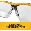 Dewalt Dual Comfort Silver Mirror High Performance Protective Safety Glasses Dpg55 Unisex Adult Adjustable Rubber Rimless(Clear)