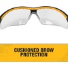 Dewalt Dual Comfort Silver Mirror High Performance Protective Safety Glasses Dpg55 Unisex Adult Adjustable Rubber Rimless(Clear)