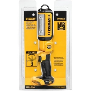 DEWALT 20V MAX LED Work Light, Rechargeable Flashlight, Pivoting Head, Bare Tool Only (DCL050)(Handheld Light Only)