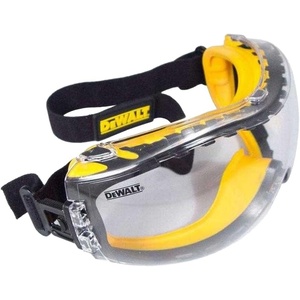 DEWALT Concealer Clear Anti Fog Dual Mold Safety Goggle Dpg82 Unisex Adult Tinted Anti Fog Adjustable Polycarbonate Full Rim(Clear)