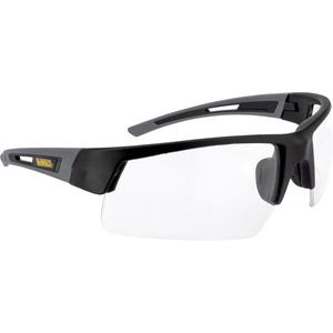 DEWALT DPG100-2D Crosscut® Safety Glasses – Black Half Frame – Smoke Lens – ANSI Z87.1+ – 1 Pair(Black Frame / Clear Lens)
