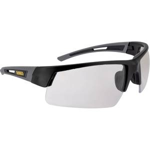 DEWALT DPG100-2D Crosscut® Safety Glasses – Black Half Frame – Smoke Lens – ANSI Z87.1+ – 1 Pair(Black Frame / Indoor/Outdoor Lens)