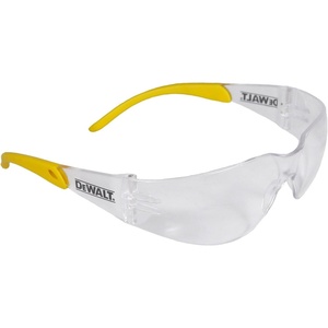DEWALT DPG54-1C Protector™ Protective Eyewear – ANSI Z87.1+ Impact Rated – Lightweight Universal-Fit Frame – Flexible Rubber Temples – Clear Lens – 1 Pair(One Size)