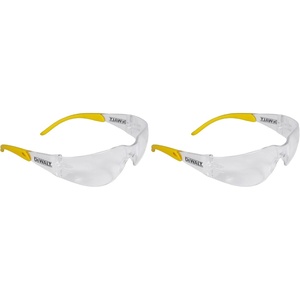 DEWALT DPG54-1C Protector™ Protective Eyewear – ANSI Z87.1+ Impact Rated – Lightweight Universal-Fit Frame – Flexible Rubber Temples – Clear Lens – 1 Pair(One Size (Pack of 2))
