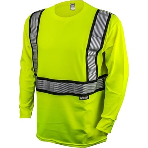 DEWALT DST921-2X Class 2 Modacrylic Fr Long sleeve T-Shirt, Hi-Viz Green, XX-Large