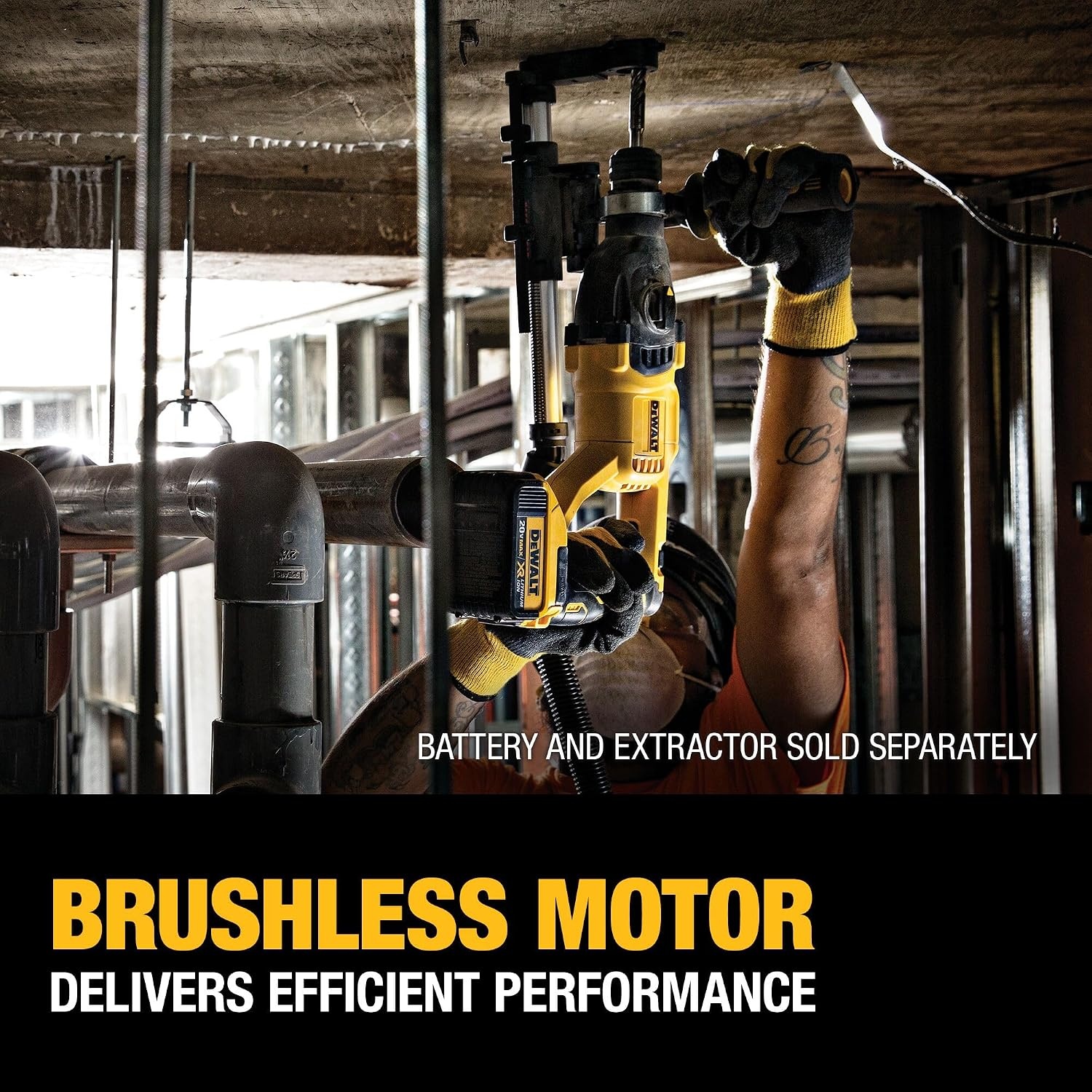 image:imageDEWALT 20V MAX SDS Plus 1 Inch Cordless Rotary Hammer with DHandle Bare Tool Only DCH133BRotary Hammer Drill Only