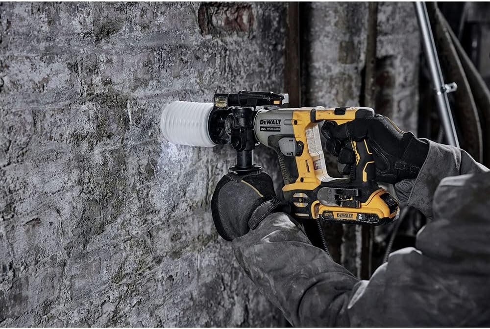 image:imageDEWALT 20V MAX SDS Plus Rotary Hammer Drill Cordless 58 in Tool Only DCH172B Special FeatureBrushless Motor Compact ToolOnly 20V Max Brushless SdsPlus 14 J Impact 01060 Rpm 04980 Bpm Shocks Vibration Control 4 Lb