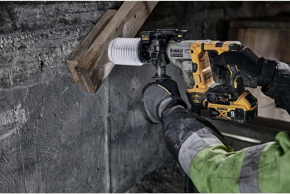 image:imageDEWALT 20V MAX SDS Plus Rotary Hammer Drill Cordless 58 in Tool Only DCH172B Special FeatureBrushless Motor Compact ToolOnly 20V Max Brushless SdsPlus 14 J Impact 01060 Rpm 04980 Bpm Shocks Vibration Control 4 Lb