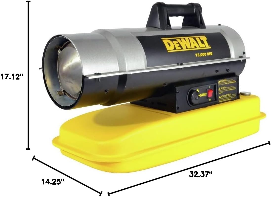 image:imageDEWALT 80000 Btuh 2000 sq ft Forced Air Kerosene Portable Heater