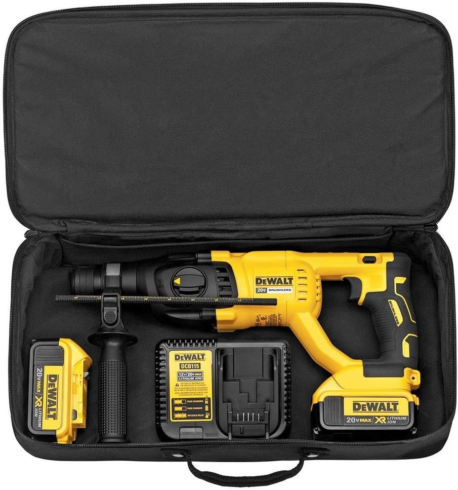 image:imageDEWALT DCH133M2 20V Max XR Brushless 1 DHandle Rotary Hammer KitRotary Hammer Kit Only