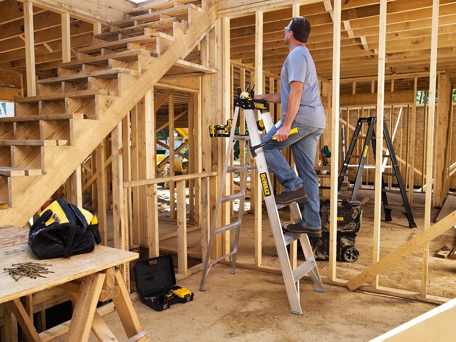 image:imageDeWalt Type IA 300lb Rated AL Stepladder 2 DXL2010023Feet