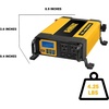 DEWALT DXAEPI1000 Power Inverter 1000W Car Converter with LCD Display: Dual 120V AC Outlets, 3.1A USB Ports, 12V DC Adapter, Battery Clamps(1000 Watt)