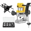 DEWALT Router Fixed/Plunge Base Kit, Variable Speed, 1.25-HP Max Torque (DWP611PK)(Compact router)