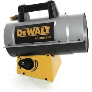 DEWALT 90,000 BTU Forced Air Propane Quiet Burner Technology Job Site Heater