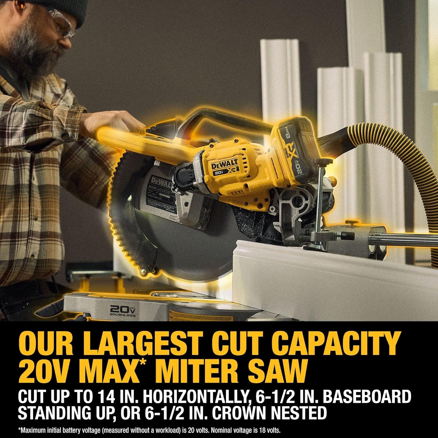 image:imageDEWALT 20V MAX XR 12 in Double Bevel Sliding Miter Saw Kit DCS785WW1