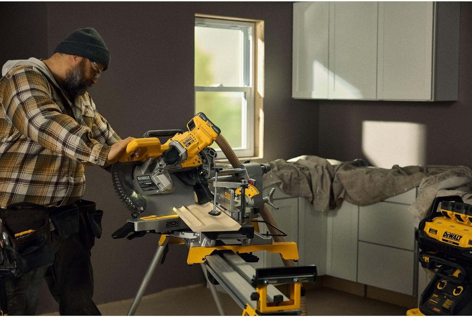 image:imageDEWALT 20V MAX XR 12 in Double Bevel Sliding Miter Saw Kit DCS785WW1