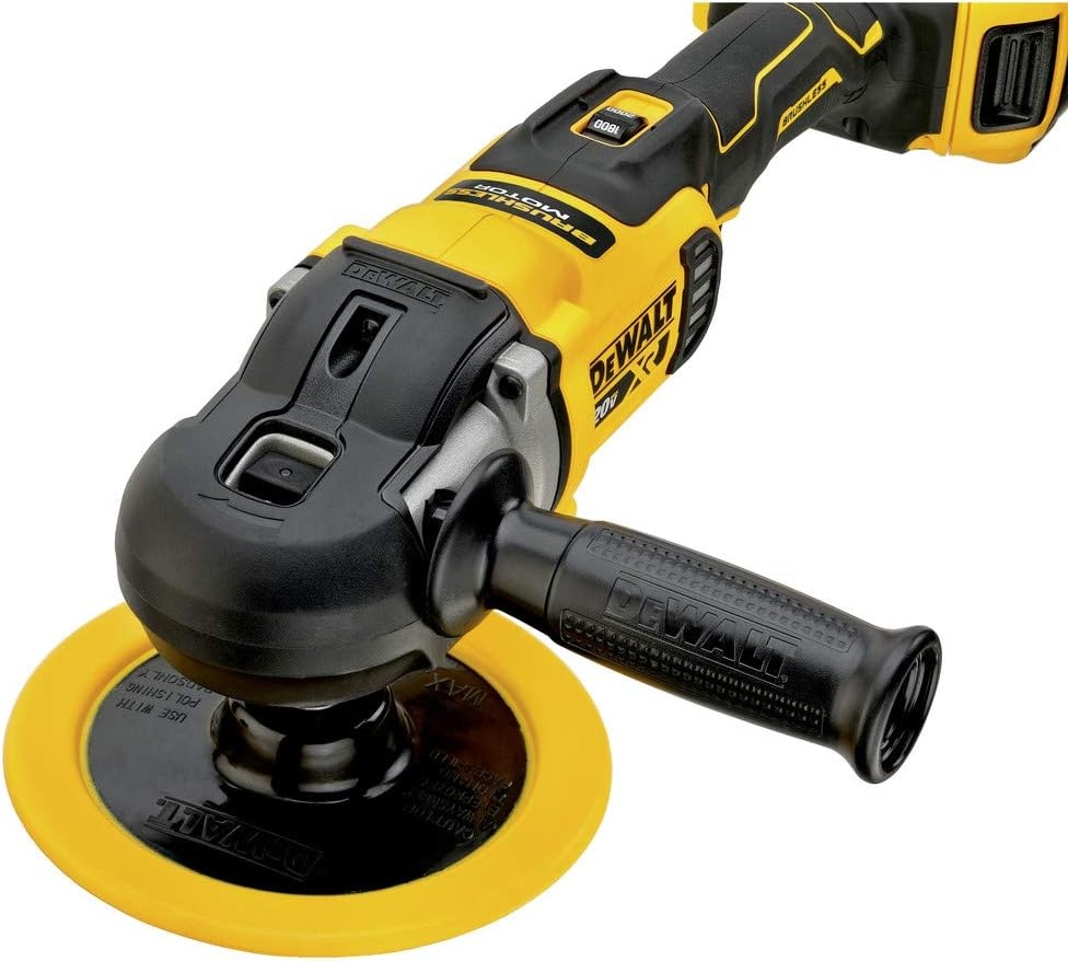 image:imageDEWALT 20V MAX XR Cordless Polisher Kit Rotary Variable Speed 7Inch 180 mm DCM849P2 Brushless Motor 8002200 Rpm Includes DCB206 60ah Batteries Charger 7 in Backing Plate 48 Lb