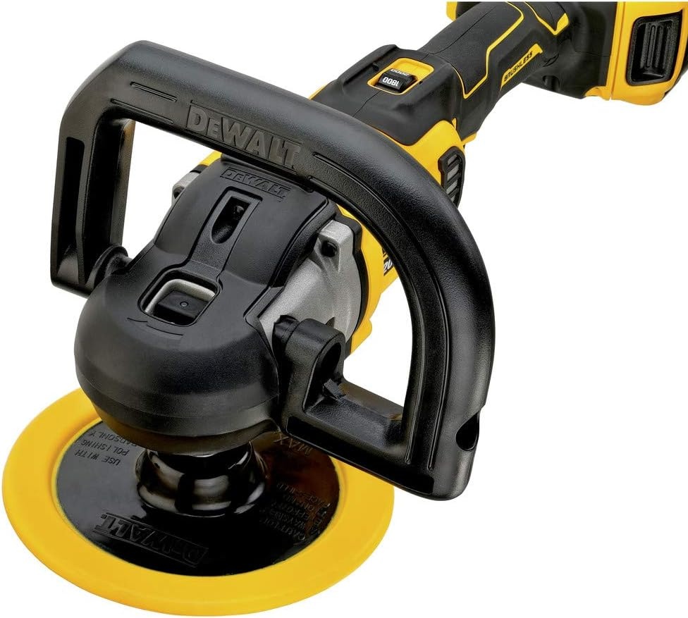 image:imageDEWALT 20V MAX XR Cordless Polisher Kit Rotary Variable Speed 7Inch 180 mm DCM849P2 Brushless Motor 8002200 Rpm Includes DCB206 60ah Batteries Charger 7 in Backing Plate 48 Lb
