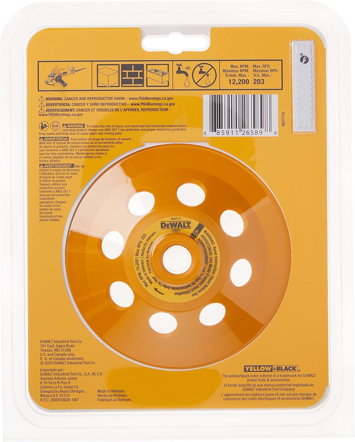 image:imageDEWALT Concrete Grinding Wheel Double Row Diamond Cup 5Inch DW4777