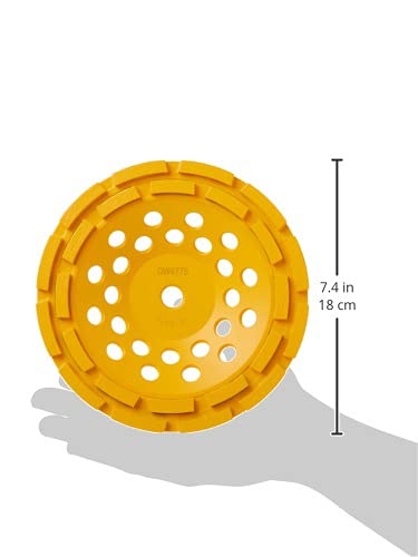 image:imageDEWALT DW4775 7Inch Double Row Diamond Cup Grinding Wheel BlisterOne Size