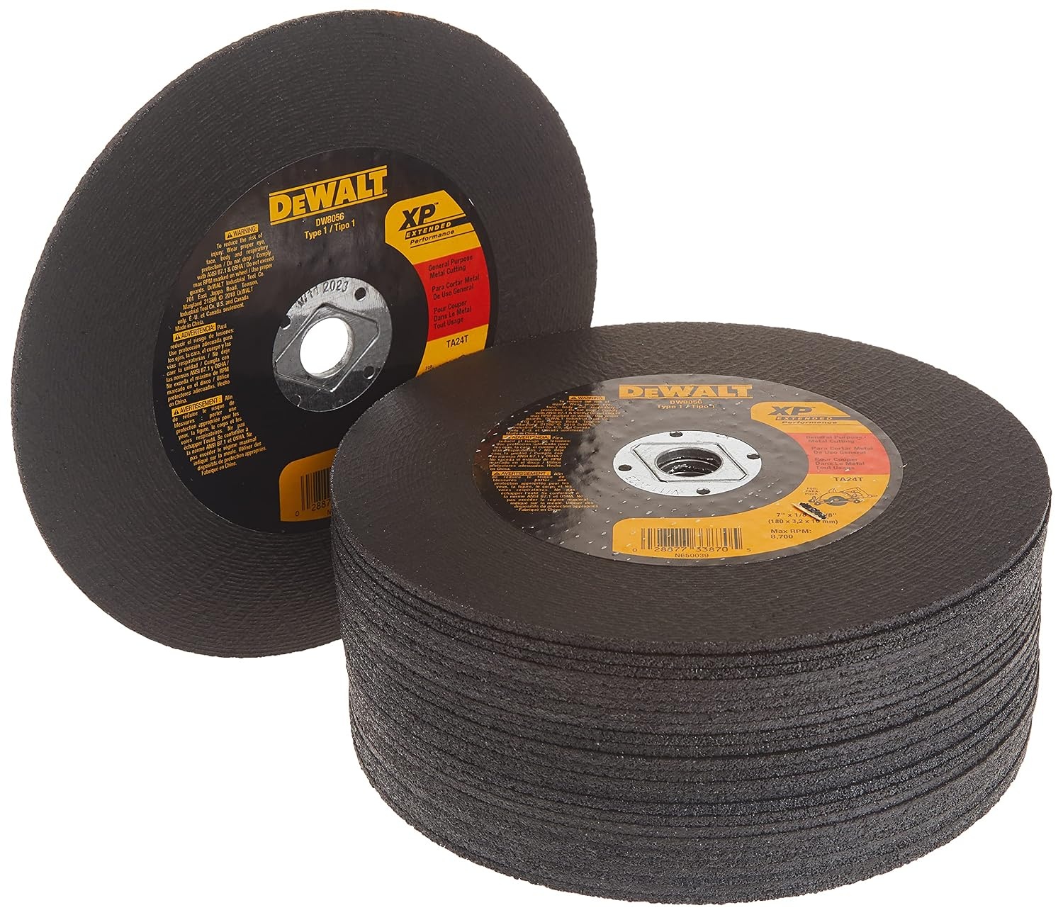 image:imageDEWALT DW8056 7Inch Extended Performance Metal Abrasive Saw Blades1 Count Pack of 5
