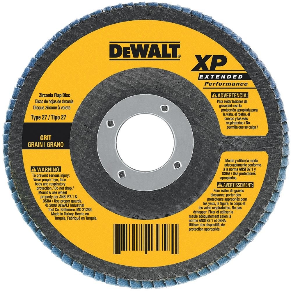 image:imageDEWALT Flap Disc Zirconia 412Inch x 78Inch 80Grit DW830958Inch11 Hub 1 Count