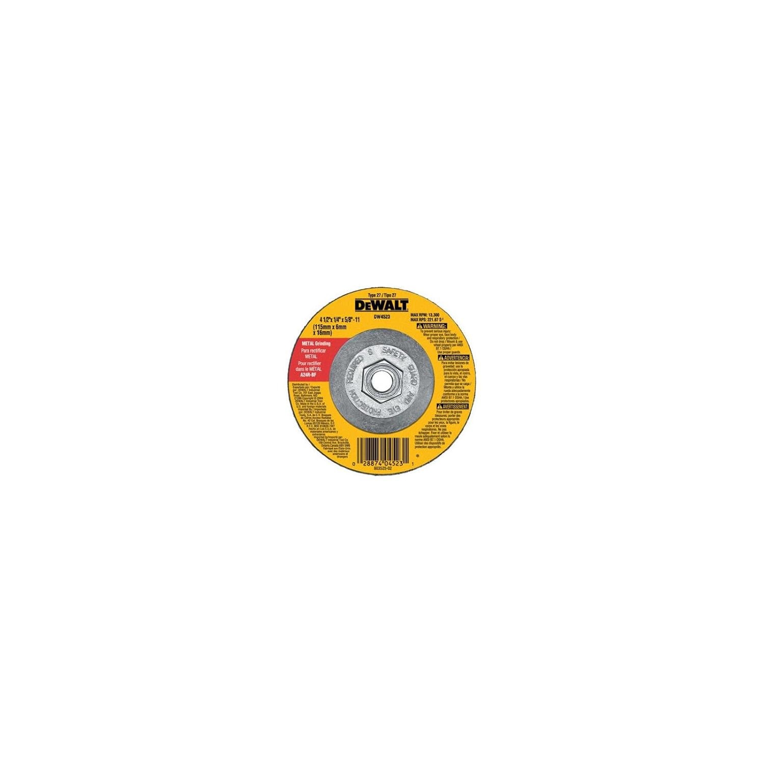 image:imageDEWALT Grinding Wheel General Purpose for Metal 412Inch x 14Inch x 58Inch DW45231 Count Pack of 10