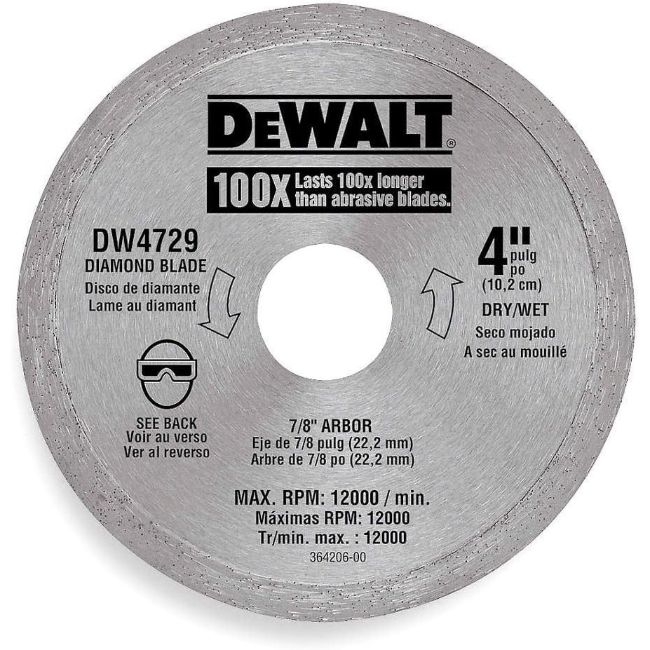 image:imageDEWALT 4in x 006in Ceramic Tile Bl Yellow
