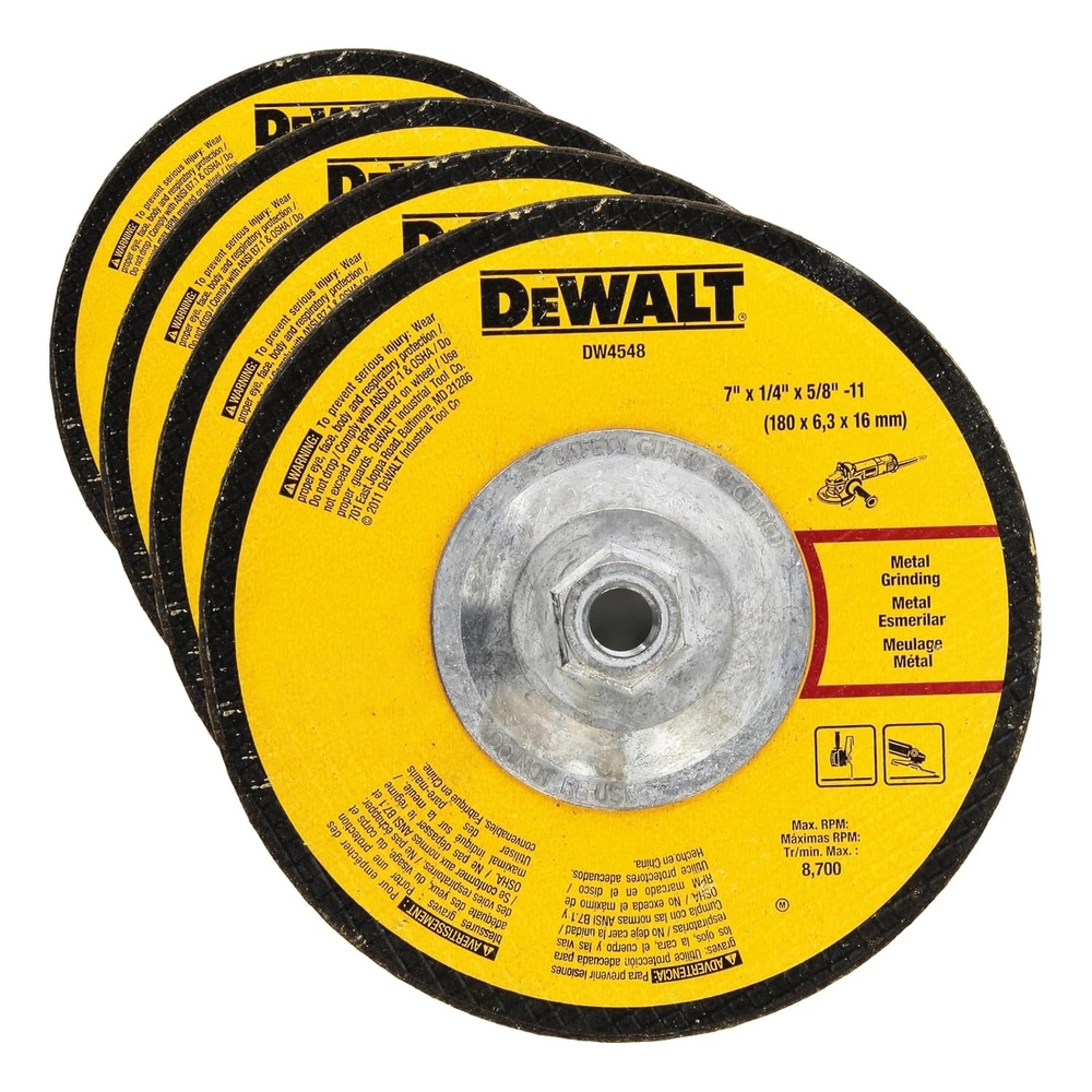 image:imageDEWALT DW4548 7Inch by 14Inch by 58Inch11 High Performance Fast Metal Grinding WheelOne Size Pack of 4