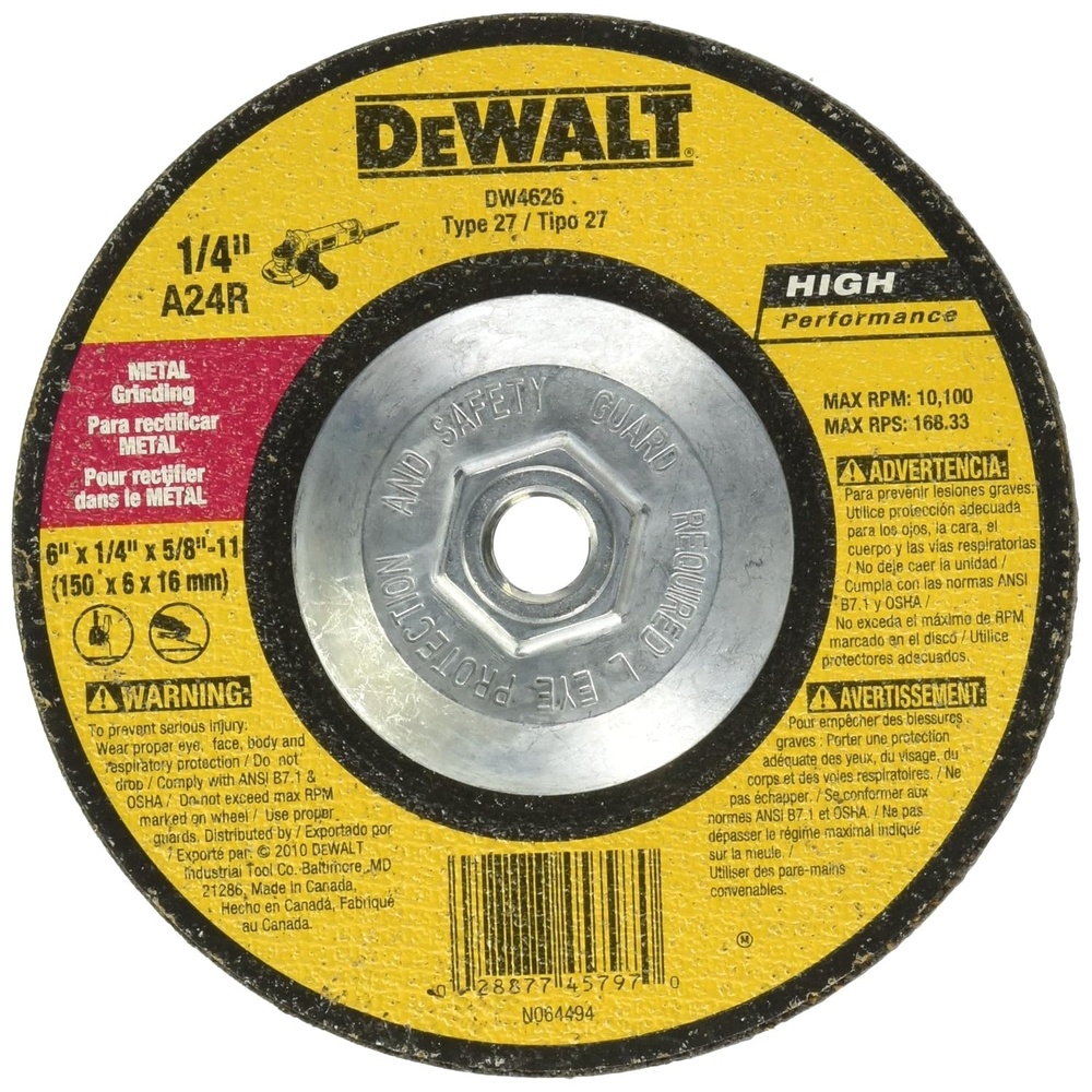 image:imageDEWALT DW4626 6Inch by 14Inch by 58Inch11 High Performance Metal Grinding WheelOne Size