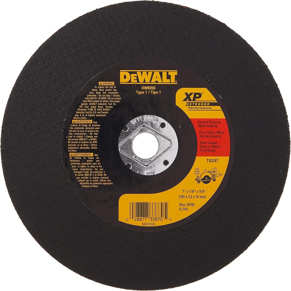 image:imageDEWALT DW8056 7Inch Extended Performance Metal Abrasive Saw Blades1 Count Pack of 5