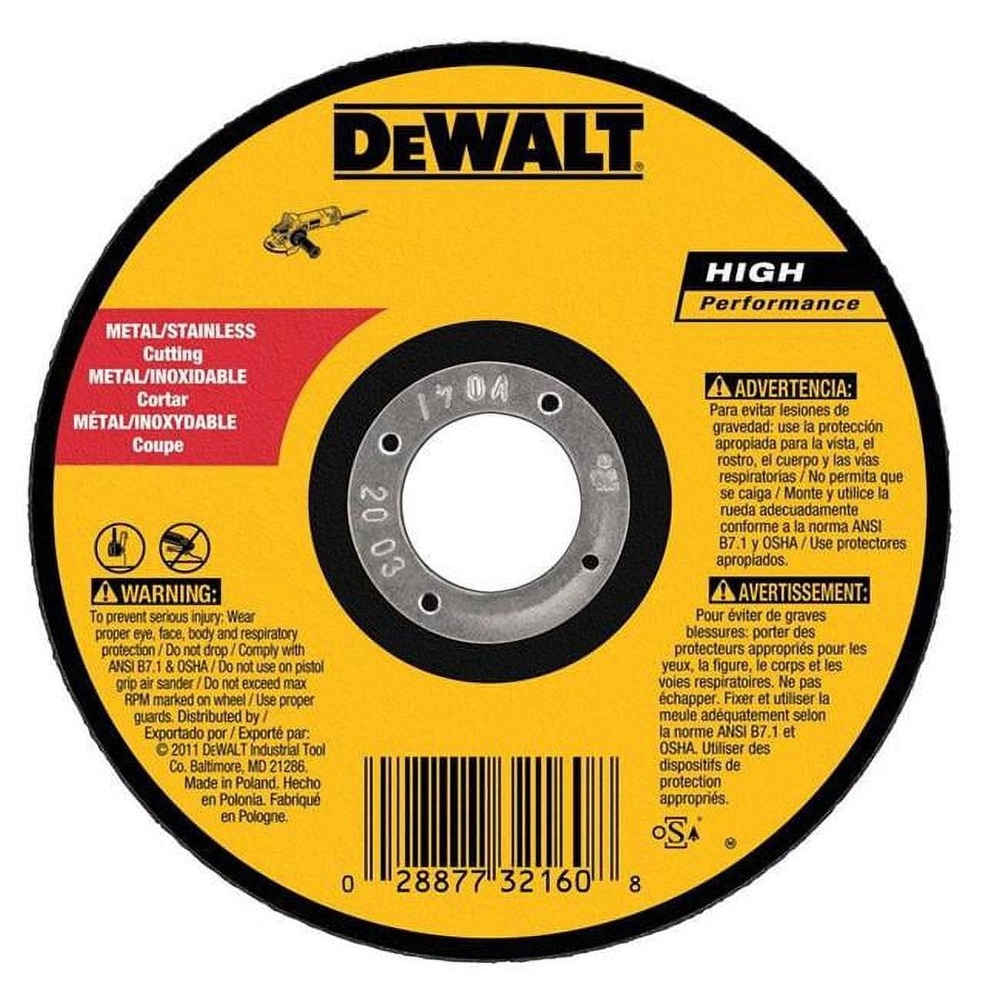 image:imageDEWALT DW8063 5Inch by 045Inch by 78Inch A60T Abrasive MetalINOX Cutting Wheel1 Count Pack of 1