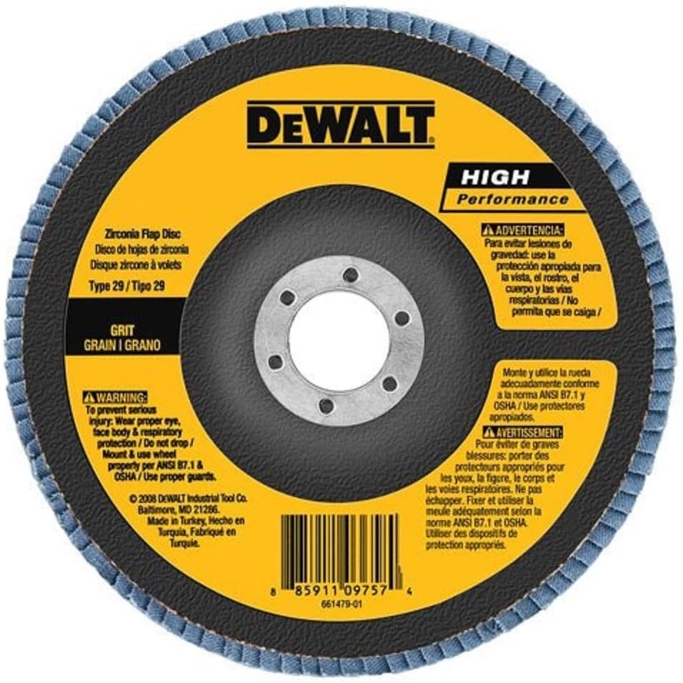 image:imageDEWALT DW8382 6Inch X 78Inch 80G Type 29 Hp Flap Disc40G 78Inch Hub