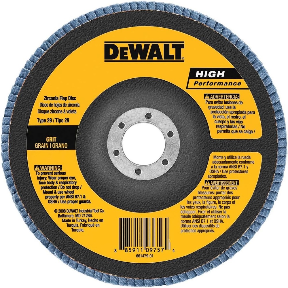 image:imageDEWALT DW8382 6Inch X 78Inch 80G Type 29 Hp Flap Disc80G 78Inch Hub