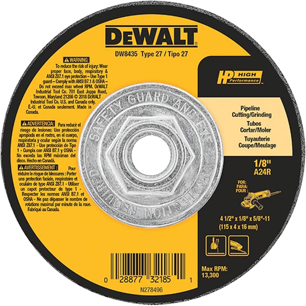 image:imageDEWALT DW8437 7Inch by 18Inch by 58Inch11 Pipeline Cutting WheelOne Size